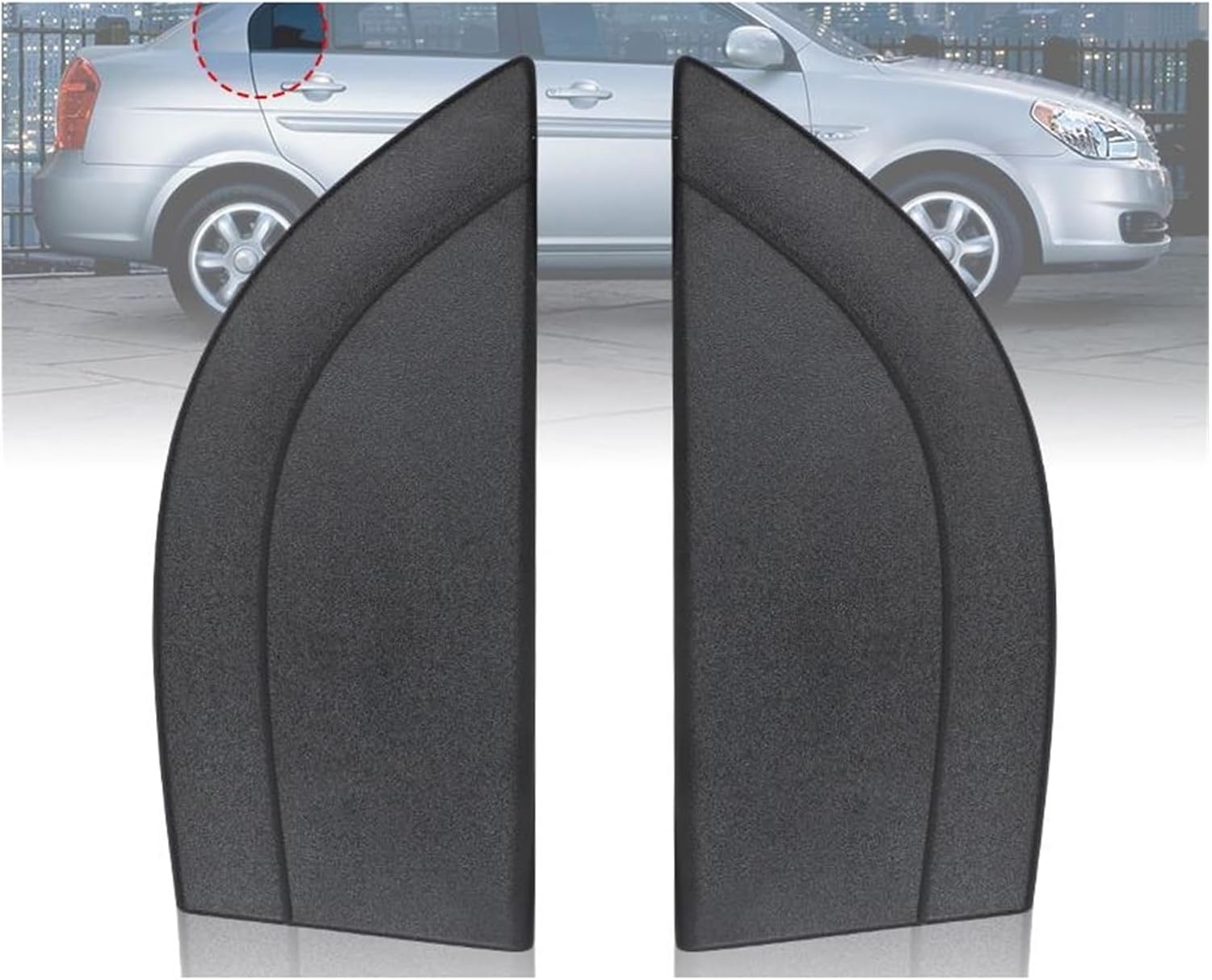 Left Right Rear Door Triangle Trim 83840-1E000 Fit for Hyundai Accent 2006 2007 2008 2009 2010 Rear Door Delt Molding 83830-1E000(1pc Right)