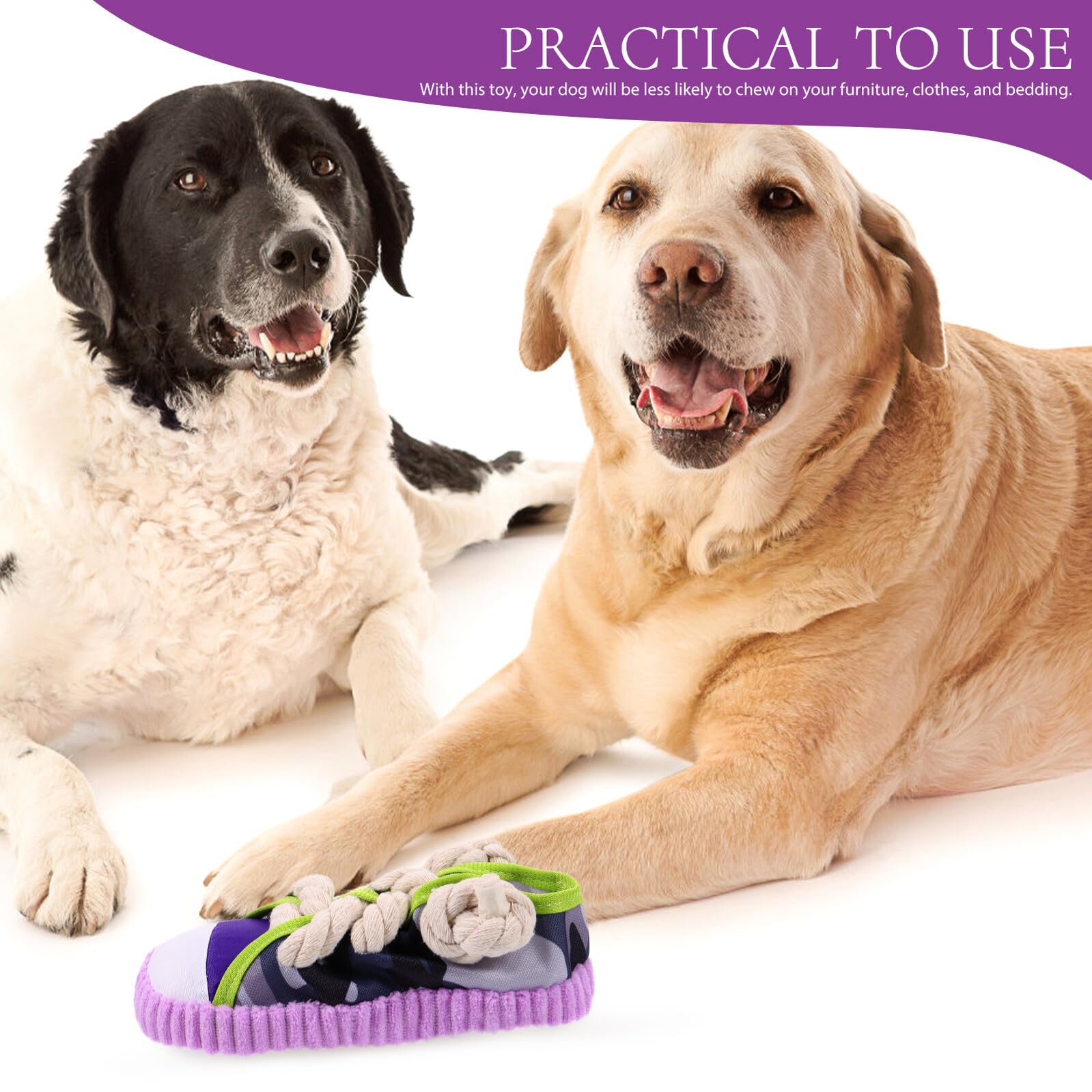 Alasum Juguete Chirriante para Perros Forma de Zapatilla para Cachorros y Perros Medianos y Grandes Ayuda al Alivio Dentición y Refuerzo Positivo Juguete Interactivo y Fácil de Limpiar