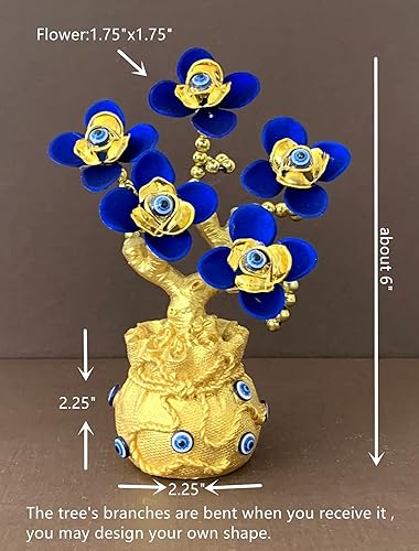 Miniatura 4 de Mini árbol turco Nazar azul contra el mal de ojo en bolsa de riqueza, diseño de protección, regalo para decoración del hogar para cualquier