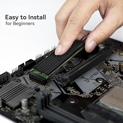 Miniatura 9 de M.2 Paquete de 3 almohadillas térmicas de 13 Wm.k, 2.756 x 0.787 in, 0.020 in, 0.039 in, 0.059 in, almohadillas de enfriamiento de silicona de