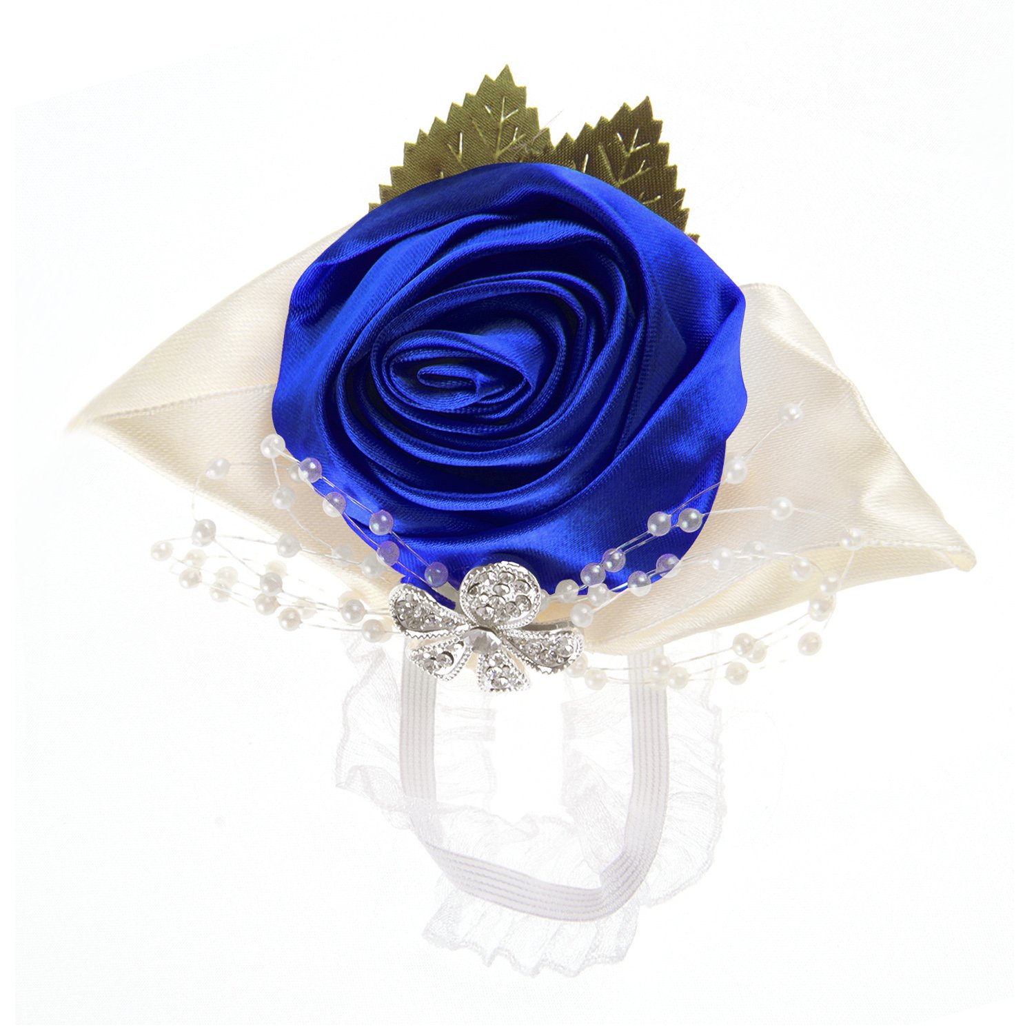 Bracciale Elastico Con Fiore Per Damigella D'onore – Con Perle Finte, 10x10 Cm, Per Matrimoni E Cerimonie