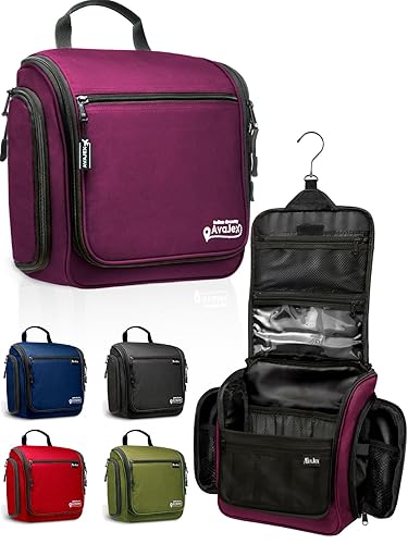 Miniatura 45 de Neceser de viaje para hombres y mujeres, organizador grande de artículos de tocador colgantes, bolsa de higiene impermeable con gancho giratorio