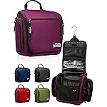 Travel Toiletry Bag for Men and Women - (10.6x10.6x3.2) Large Hanging Toiletry Organizer - Waterproof Hygiene Bag with Metal XXL Swivel Hook, with Sturdy Zippers and 19 Compartments for Toiletries