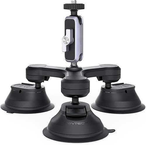 PGYTECH Soporte de succión de cámara triple taza para OSMO Action 3GoproDJI OSMO Pocket 2DJI Action 2OSMO PocketOSMO Action Camera Soporte de disponible en Yaxa Guatemala