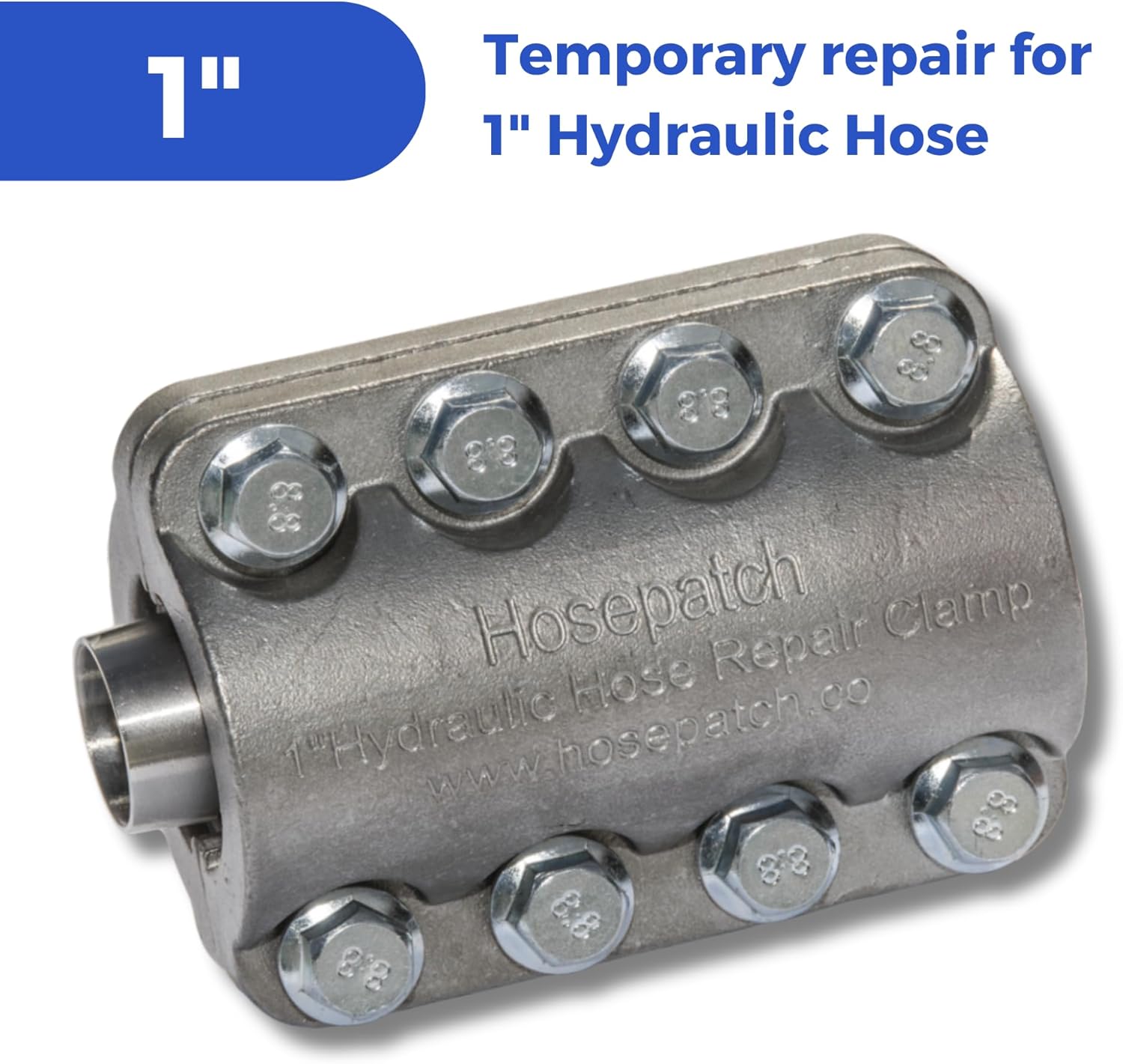 Hydraulic Hose Repair, Clamp Only for Fast Hose Repair, Durable Hose Repair Fittings, Hose Connector Repair, High Pressure Hose Clamps, Hose Patch Clamp - 1"