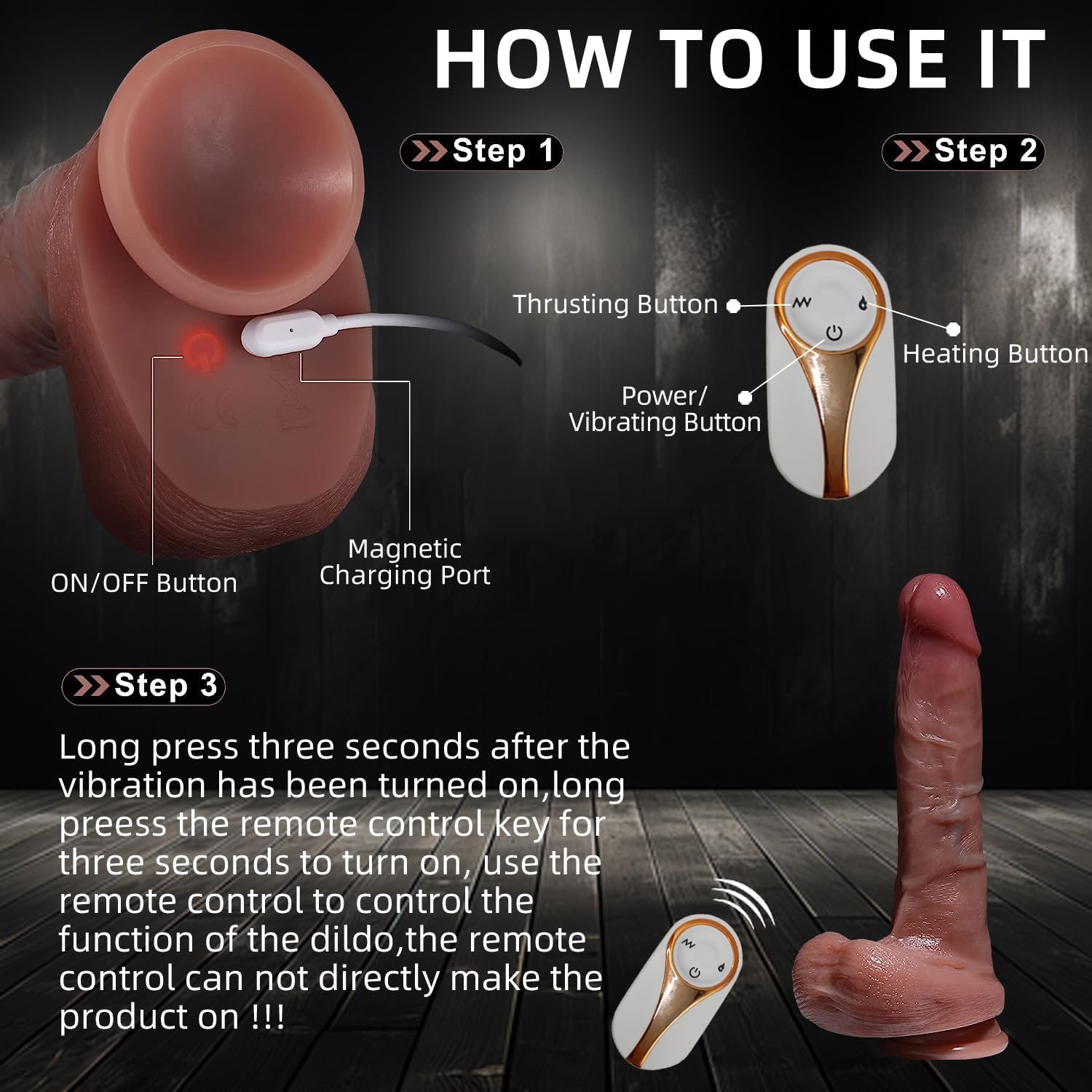 Sex Machine 3IN1 Thrusting Realistic Dildo for Women with 10 Vibrating &5Thrusting Modes for G Spot Clitoral Anal Stimulation Remote Control Silicone Vibrator Adult Sex Toy for Couples Women and Men