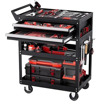 VEVOR Tool Trolley 785 x 450 x 945 mm 181 kg Load Capacity Workshop