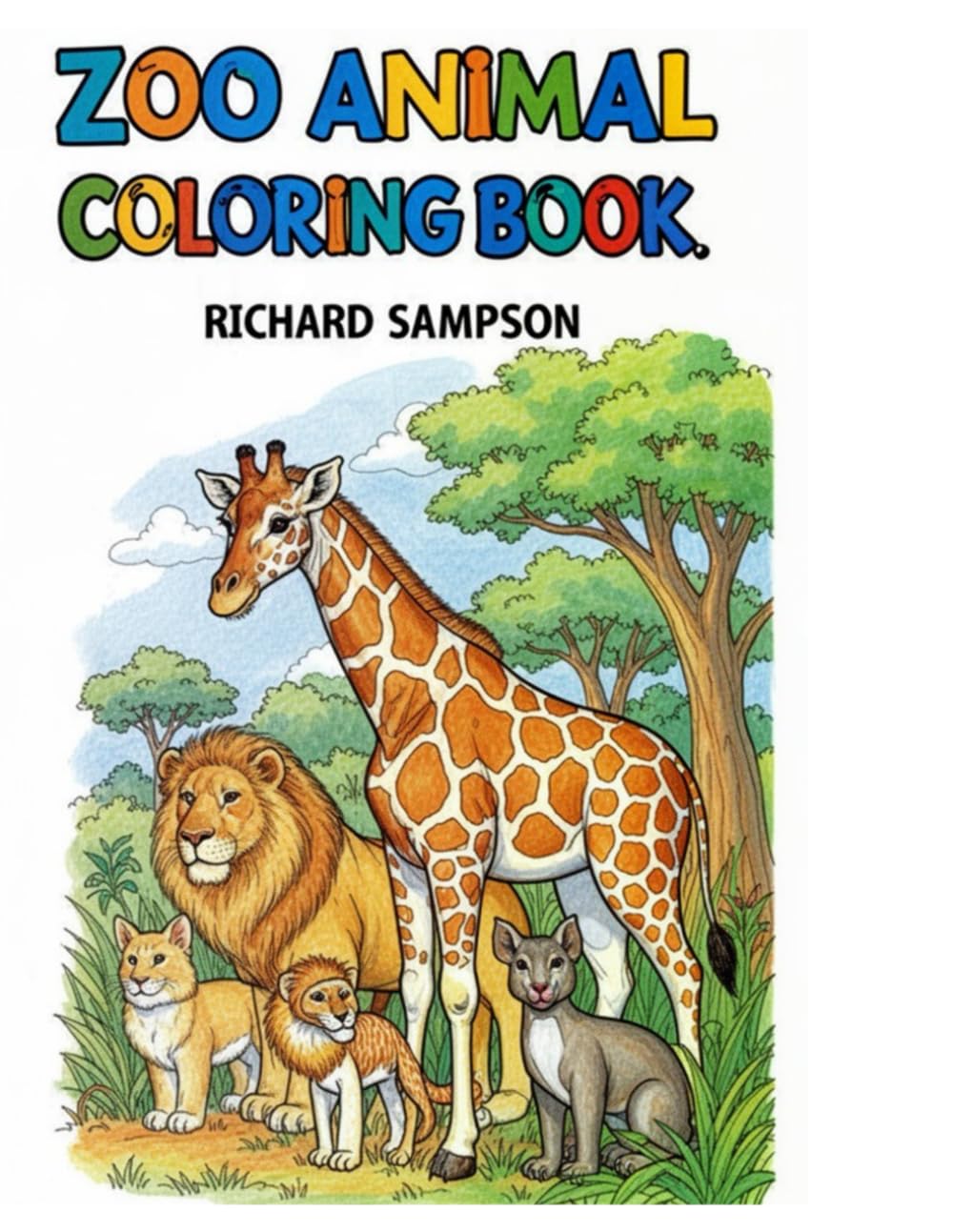 Zoo Animal Coloring Book