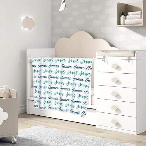 Miniatura 3 de Mantas de bebé personalizadas con nombre para niños, manta personalizada con nombre para bebés, recién nacidos y niños