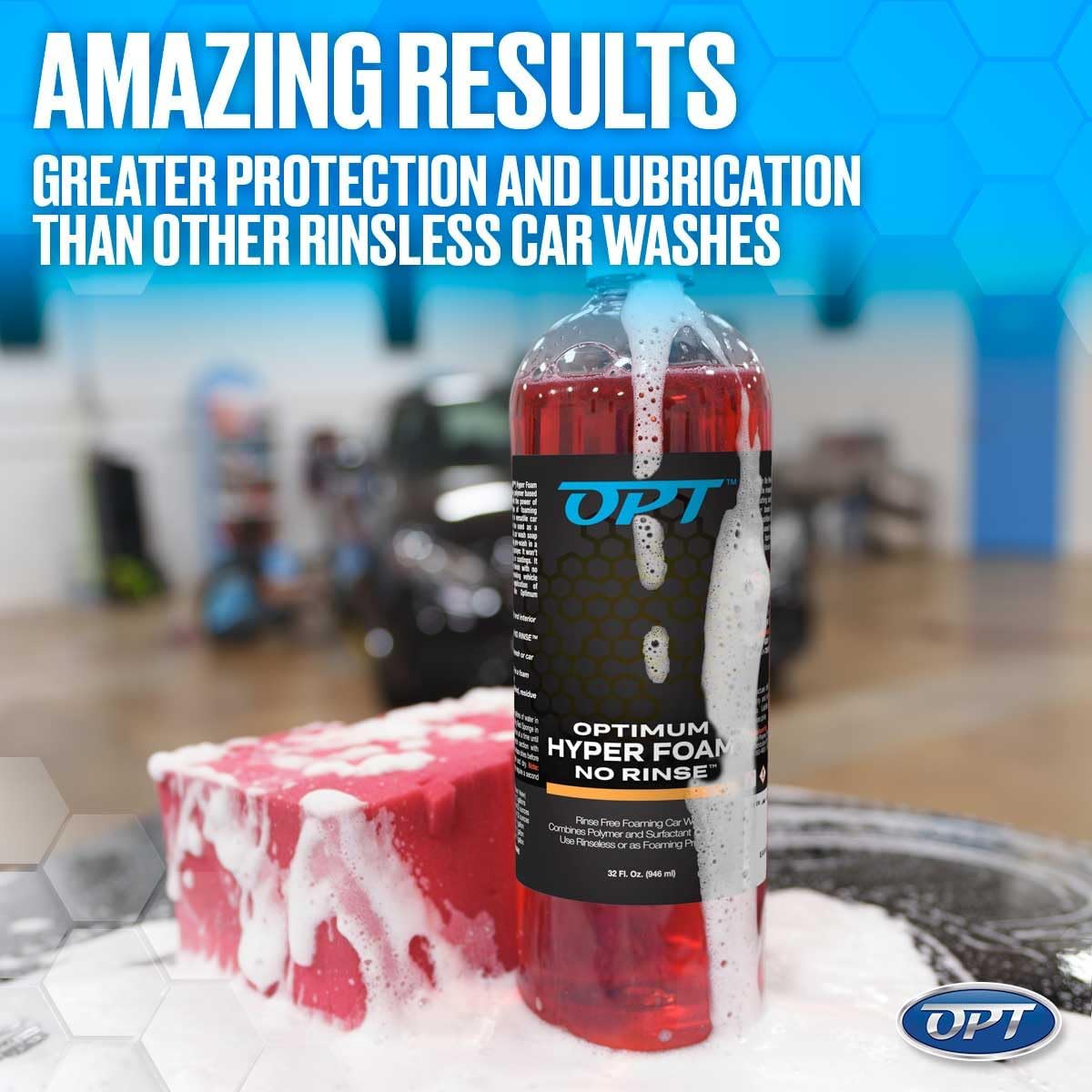 Optimum Hyper Foam ONR Rinseless Foaming Car Wash Soap – Spray-on, Agitate, No Rinse, and Dry – Rinseless Car Wash with Foam and Polymers (1 Gallon)