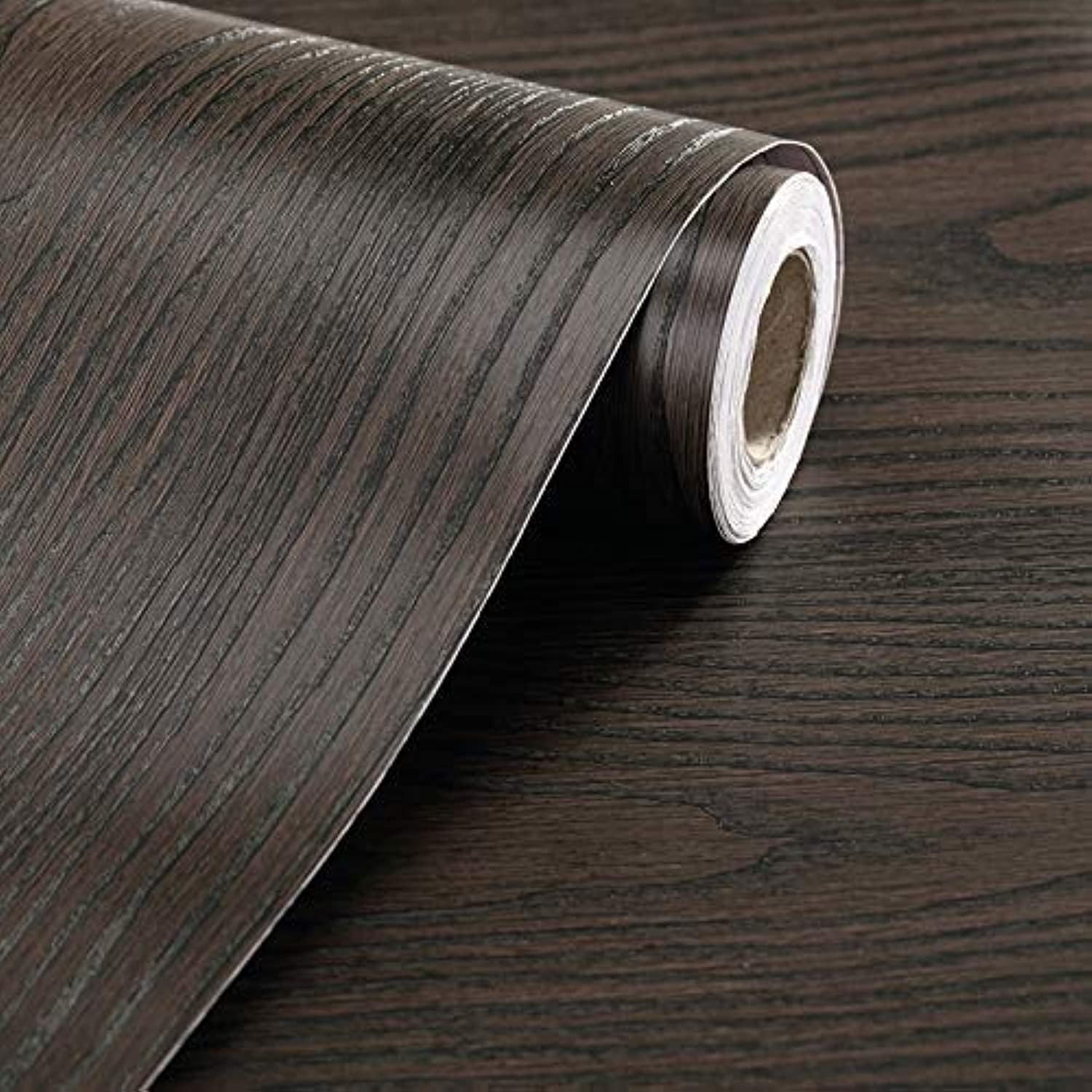 practicalWs Wood Wallpaper self Adhesive Peel and Stick Wall Paper Removable Wall Covering Decorative Wooden Grain Film Vinyl Decal Roll 15.8''x 118''