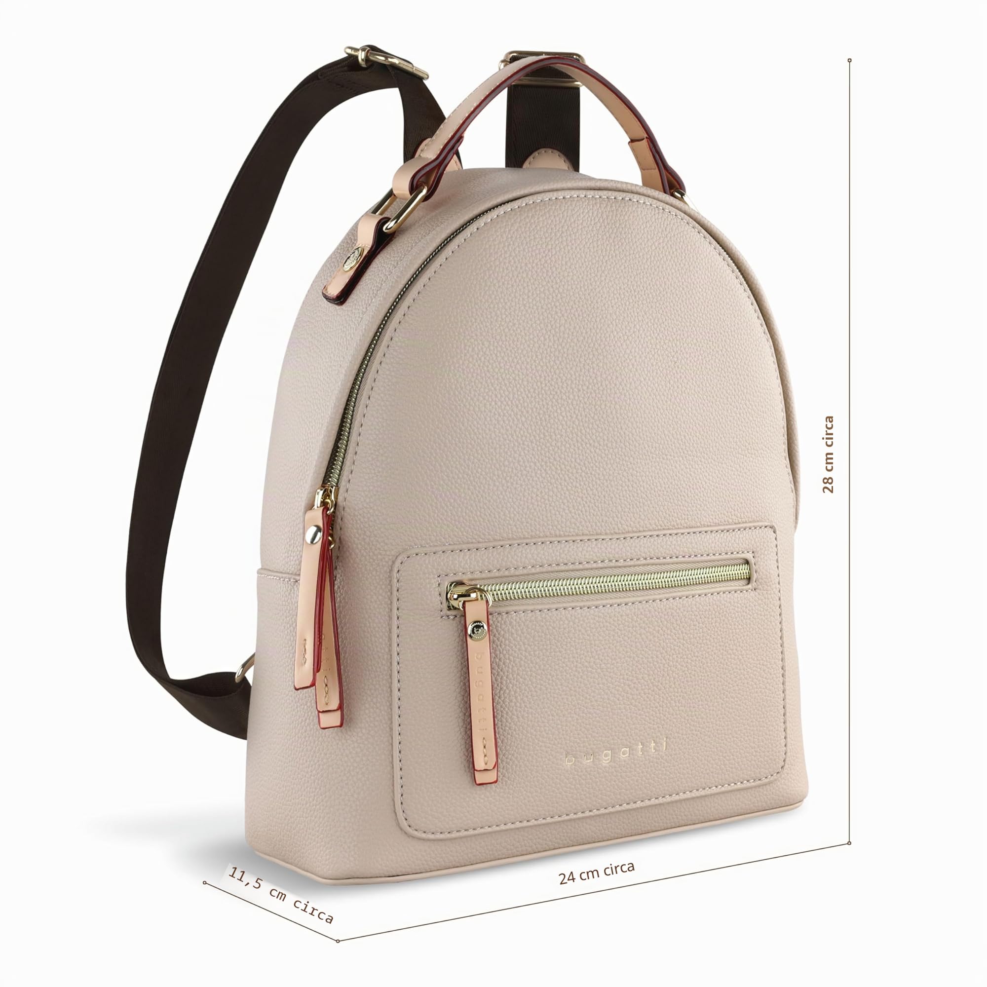 bugatti Ella Zaino piccolo da donna, zaino alla moda in similpelle