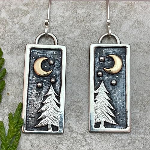 Miniatura 3 de Aretes bohemios, aretes de lágrima gris, aretes de flores, aretes étnicos colgantes para mujer, hechos a mano, bohemios, modernos y vintage