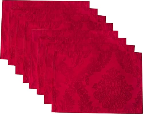 Miniatura 7 de Juego de 8 manteles individuales rectangulares impermeables de tela de poliéster, lavables, lavables, resistentes al calor, para cocina, comedor,