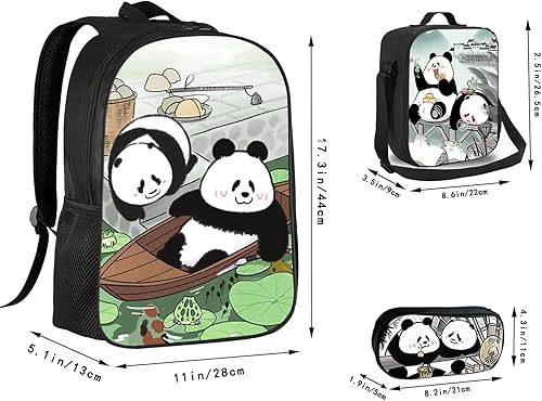 Miniatura 2 de TinZroly Mochila estampada y bolsa para el almuerzo Juego de estuche para niñas y niñas, bolsas escolares de escuela primaria, 3 bolsas escolares