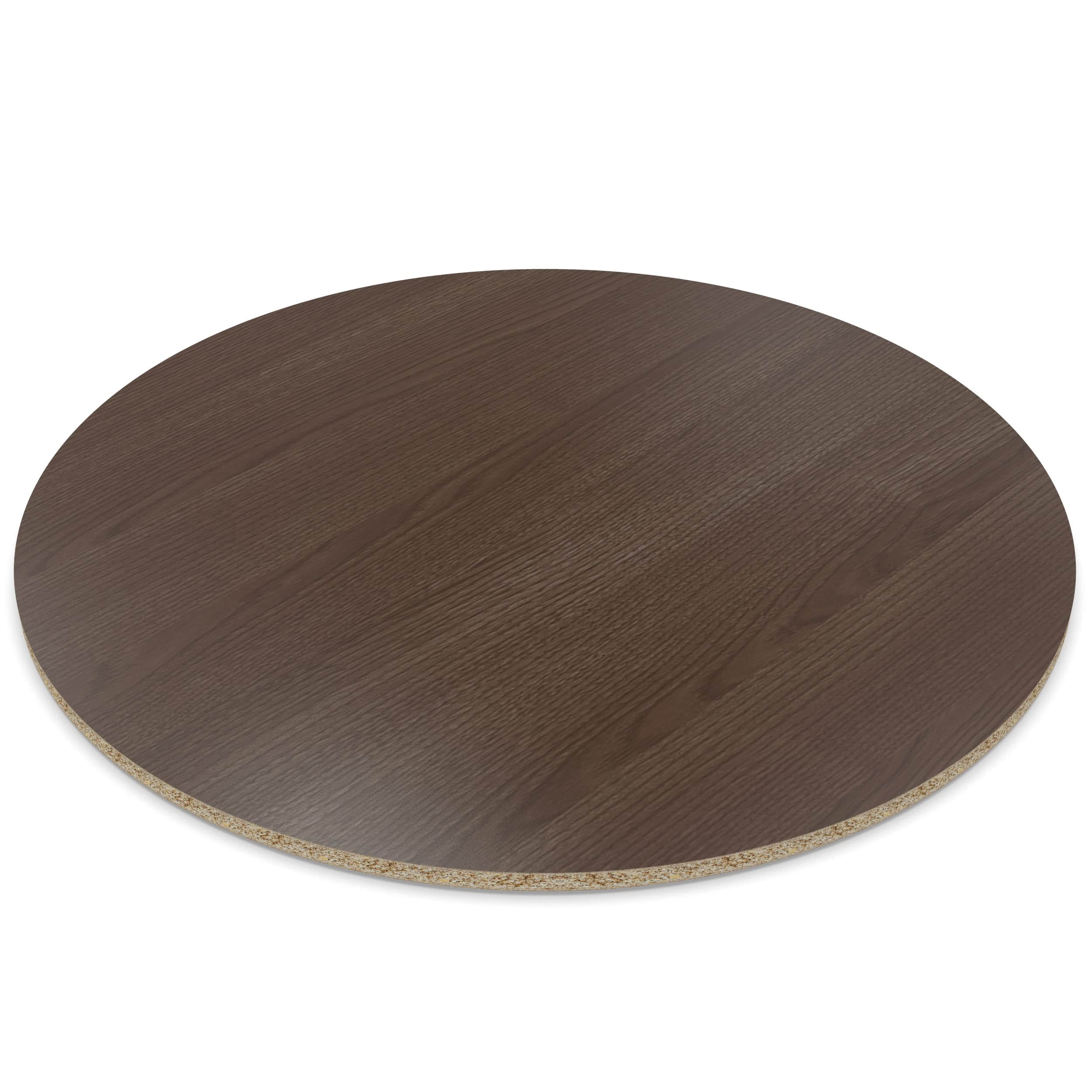 AUPROTEC Tischplatte 19mm rund Ø 1200 mm Eiche Piemont Mokka Holzplatte melaminharzbeschichtet Spanplatte mit Umleimer ABS Kante Auswahl: 120 cm