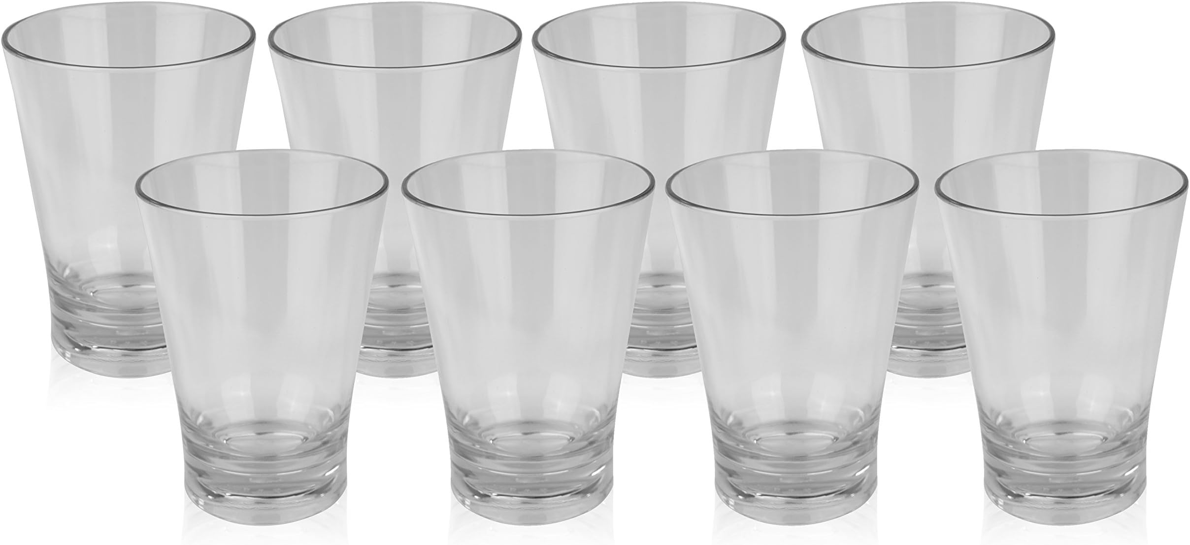 Premium HOLIDAY Cups – Classic Party Drinkware for Mixed Drinks and Alcohol – Unbreakable Plastic (Clear)