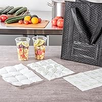 Vista 4 de Restaurantware Delivery Tek - Hojas de hielo de 11.4 x 7.7 pulgadas, 10 paquetes fríos duraderos, diseño fácil de usar, a prueba de fugas, bolsas