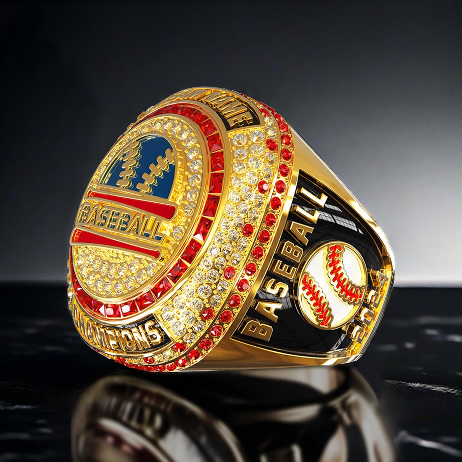 Custom Championship Ring Personalized Design Name and Number Baseball Football Championship for Team Spors Events Achievements Engraved and Customizable Jewelry