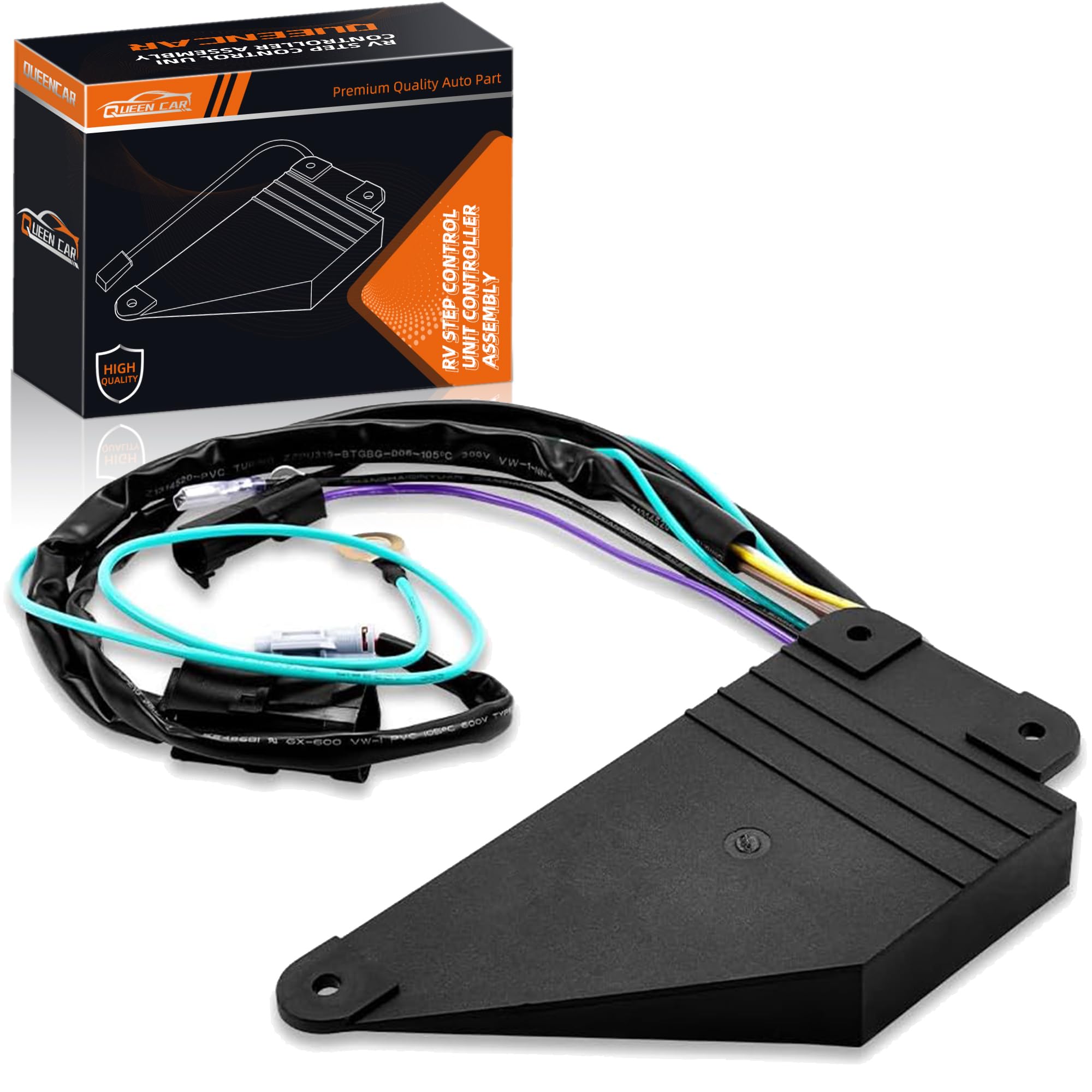 Queencar 909510000 RV Step Control Unit Controller Assembly,RV IMGL 9510 Step Control, Compatible with Kwikee Electric Steps Series 22 23 26 28 30 31