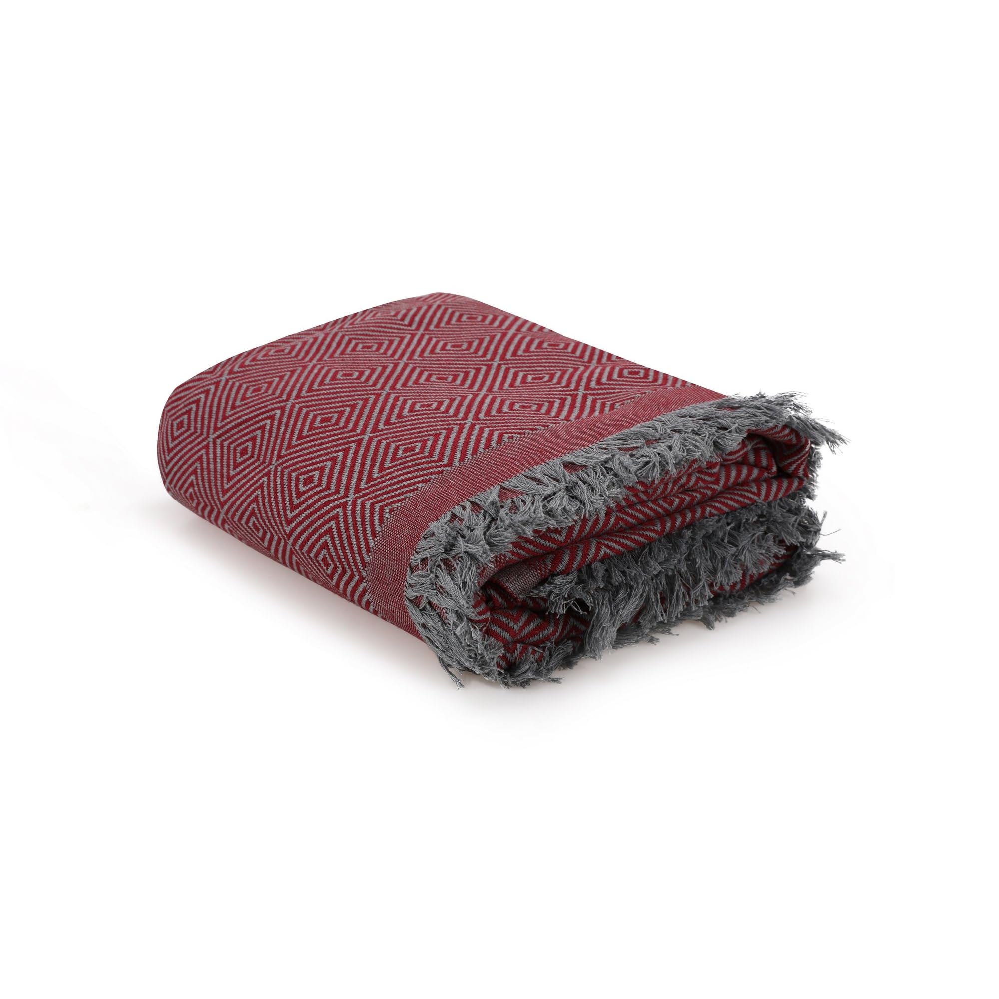 Housse de canapé-plaid 175x230 rouge bordeaux