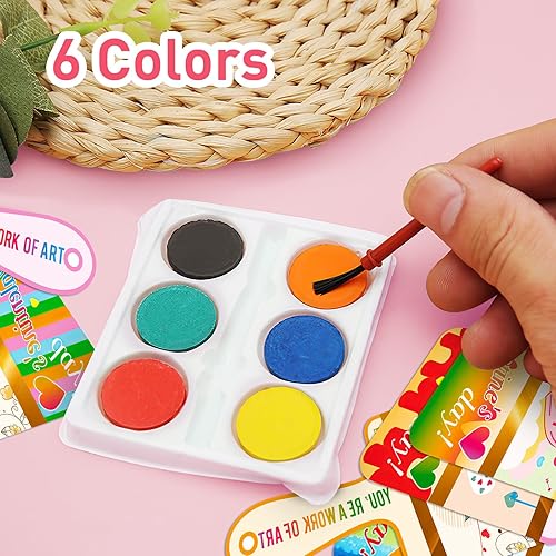 Miniatura 4 de oyeftp Tarjetas de San Valentín para niños, 24 tarjetas de San Valentín para niños con paleta de colores, tarjetas personalizadas para el día de San