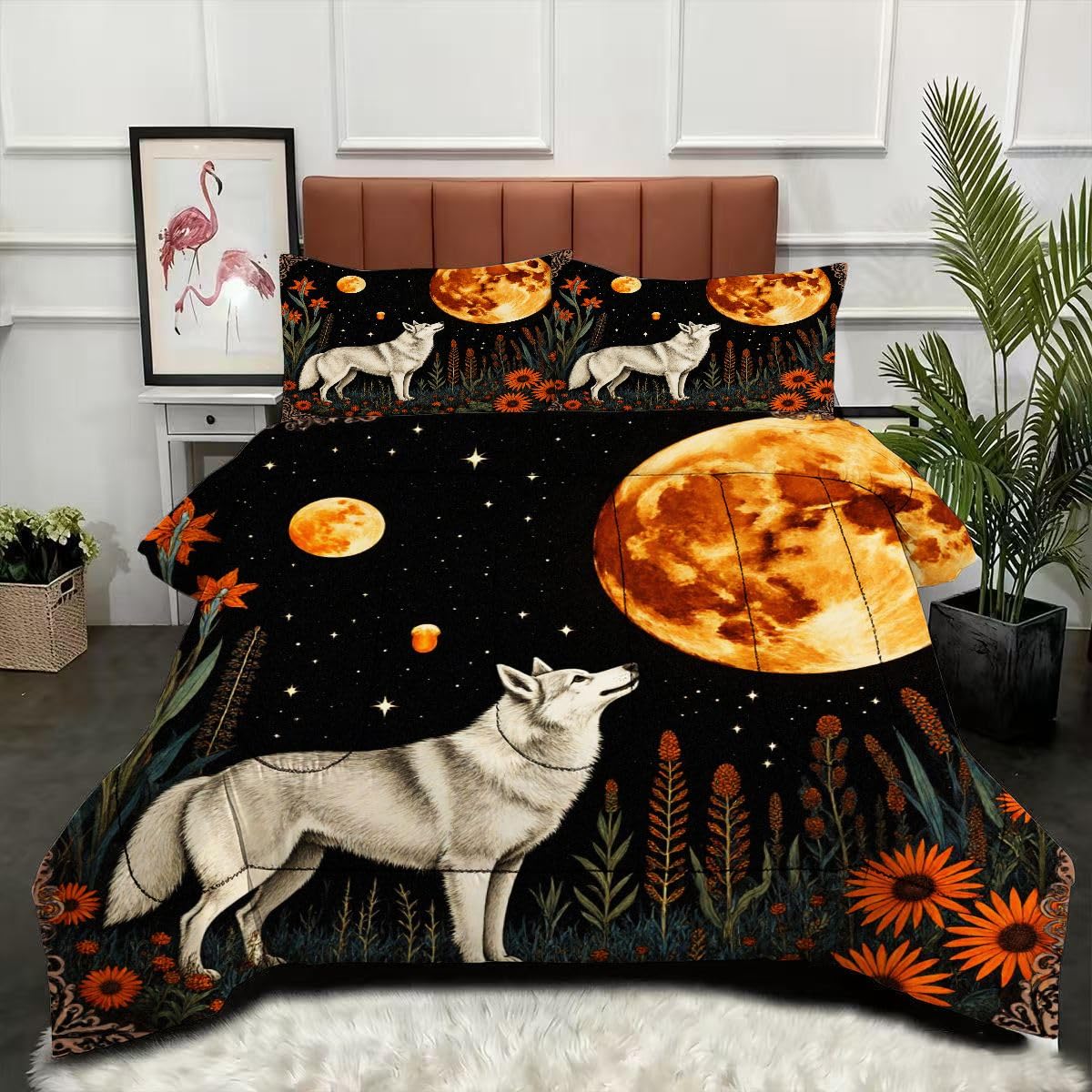 Couette 220 x 240 cm loup pour ne plus perdre de temps à enfiler une housse
