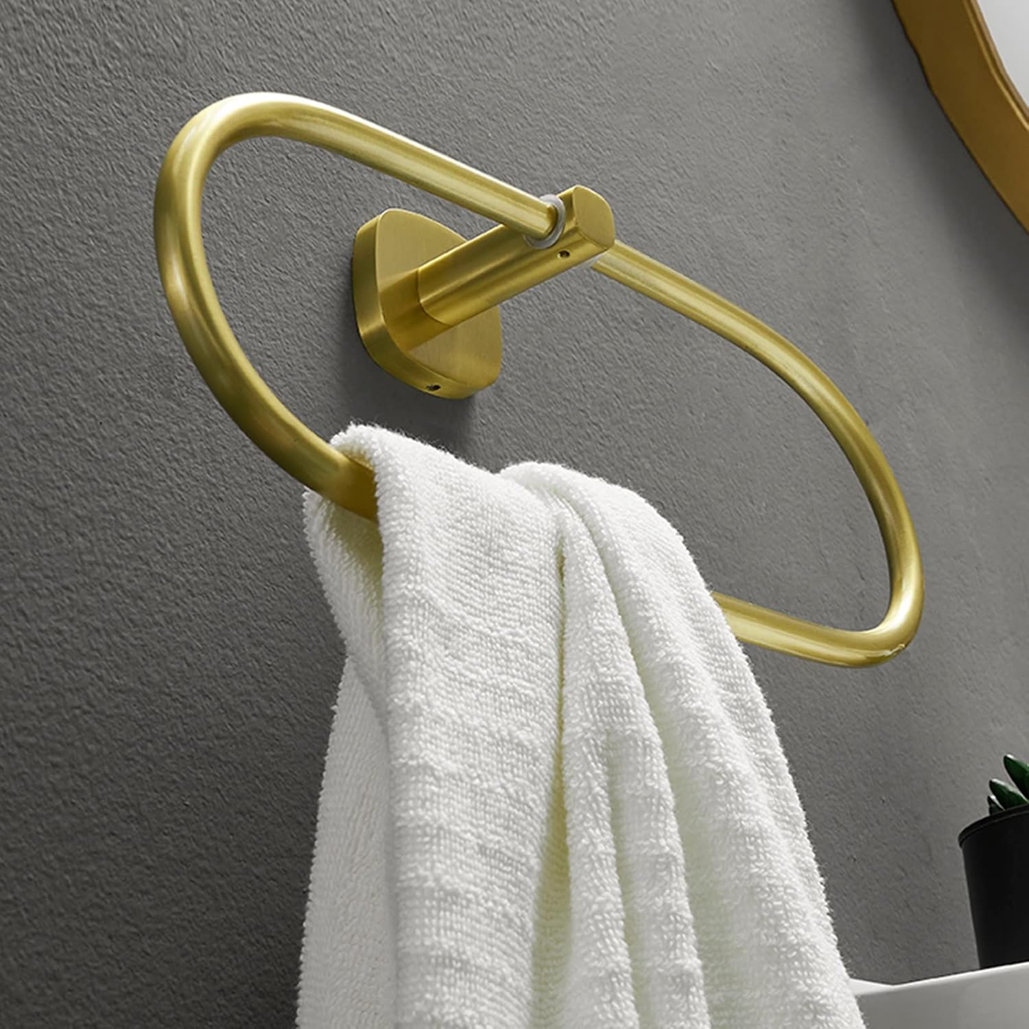 Nordic Oval Towel Rack, Bathroom Towel Ring, Circular Towel Ring, Oval Towel Hanger Holder Bathroom