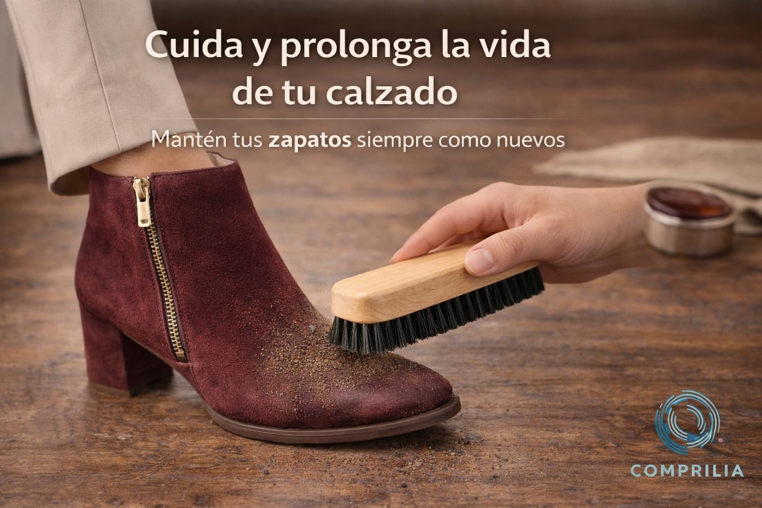 Cepillo Limpieza Zapatos Cerdas Duras Madera Natural Cepillo para Calzado Multiusos Limpiar Botas Zapatillas y Cuero Duradero 1 Unidad — view 7