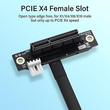 SinLoon Mini PCIE Wireless Network Card to PCIe X4 Extender Cable Mini-Pcie Male to PCI-E X4 Female Riser Cable 20CM