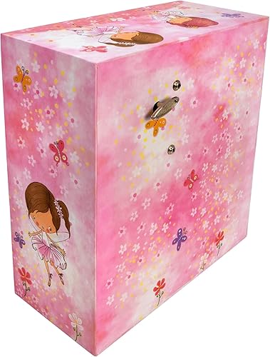 Miniatura 3 de The San Francisco Music Box Company Joyero musical de lujo con diseño de hada de mariposa rosa