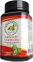 Impulsione a Imunidade – 90 Cápsulas de Própolis Vermelha – Sem Álcool – Puro Original e Concentrado – 45 Dias de Suplemento – 840mg