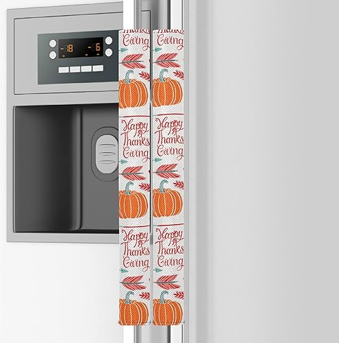 Emelivor Juego de 2 fundas para manija de puerta de refrigerador para el día de Acción de Gracias, protector decorativo para manijas de