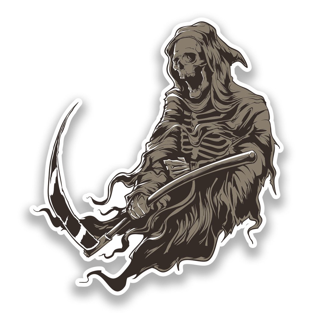 2 x 25cm/250mm morte Adesivi vinilici Scary Halloween #7187