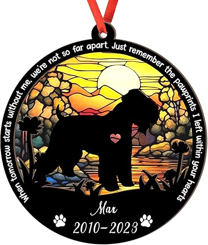 Miniatura 74 de Adorno personalizado para atrapasoles Bichon Frise, Bichon Frise Sun Catcher Adorno de Navidad – Regalo para perro amante, Bichon Frise 3D 2 capas