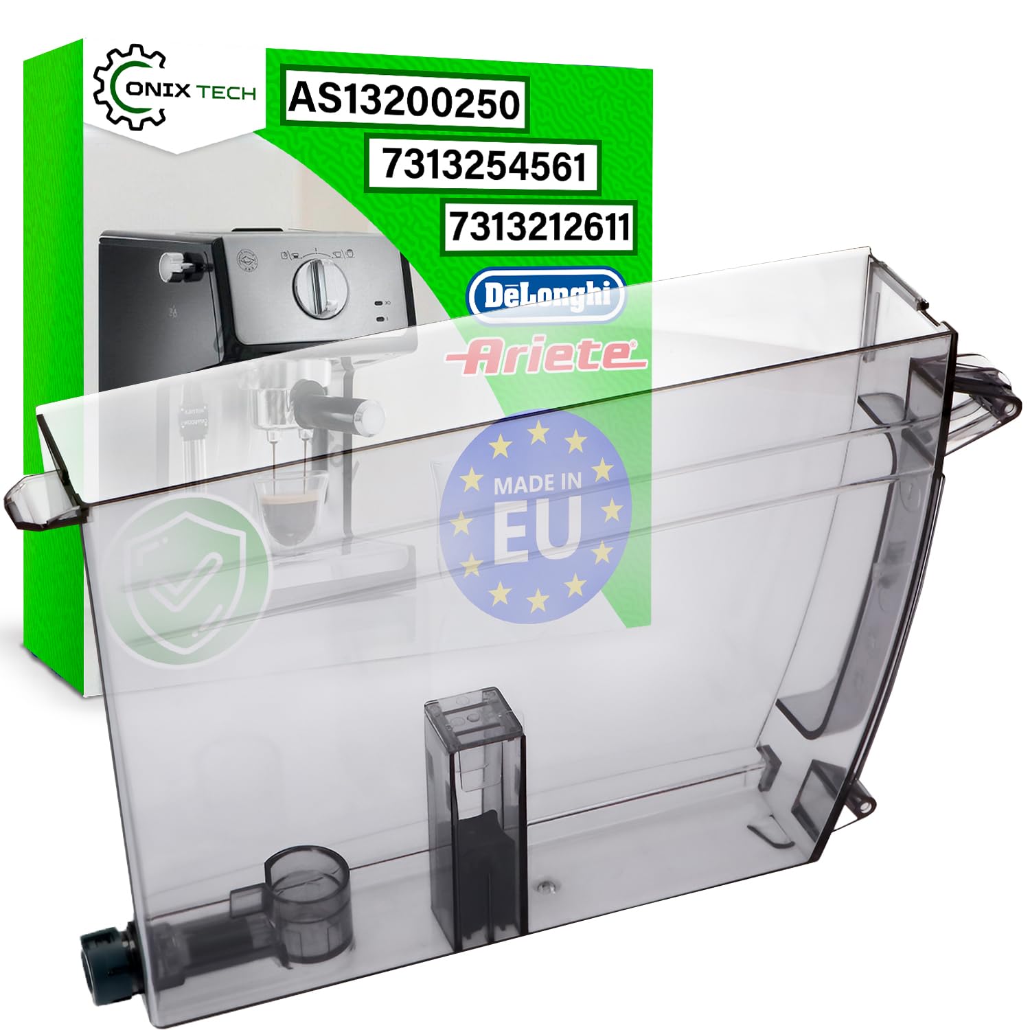 Réservoir eau pour machine à café DeLonghi AS13200250 contre les fuites