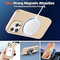 Vista 1506 de SUPFINE Funda magnética para iPhone 11 (compatible con MagSafe) (protección contra caídas de grado militar), translúcida mate a prueba de golpes