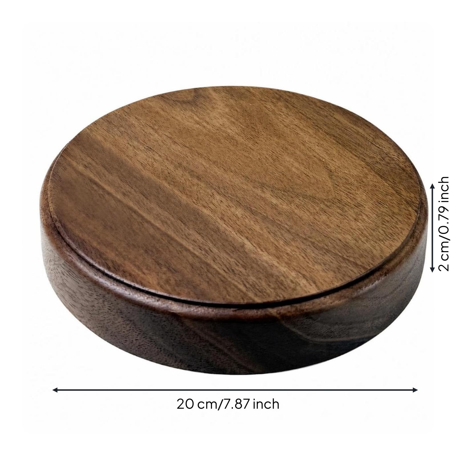 Soporte de Exhibición Base de Madera Elevador Pedestal Superficie Plana y Segura para Miniaturas y Accesorios Aromáticos Adecuado para Vitrinas Fotografía Escritorio Decoración del Hogar , 20cm