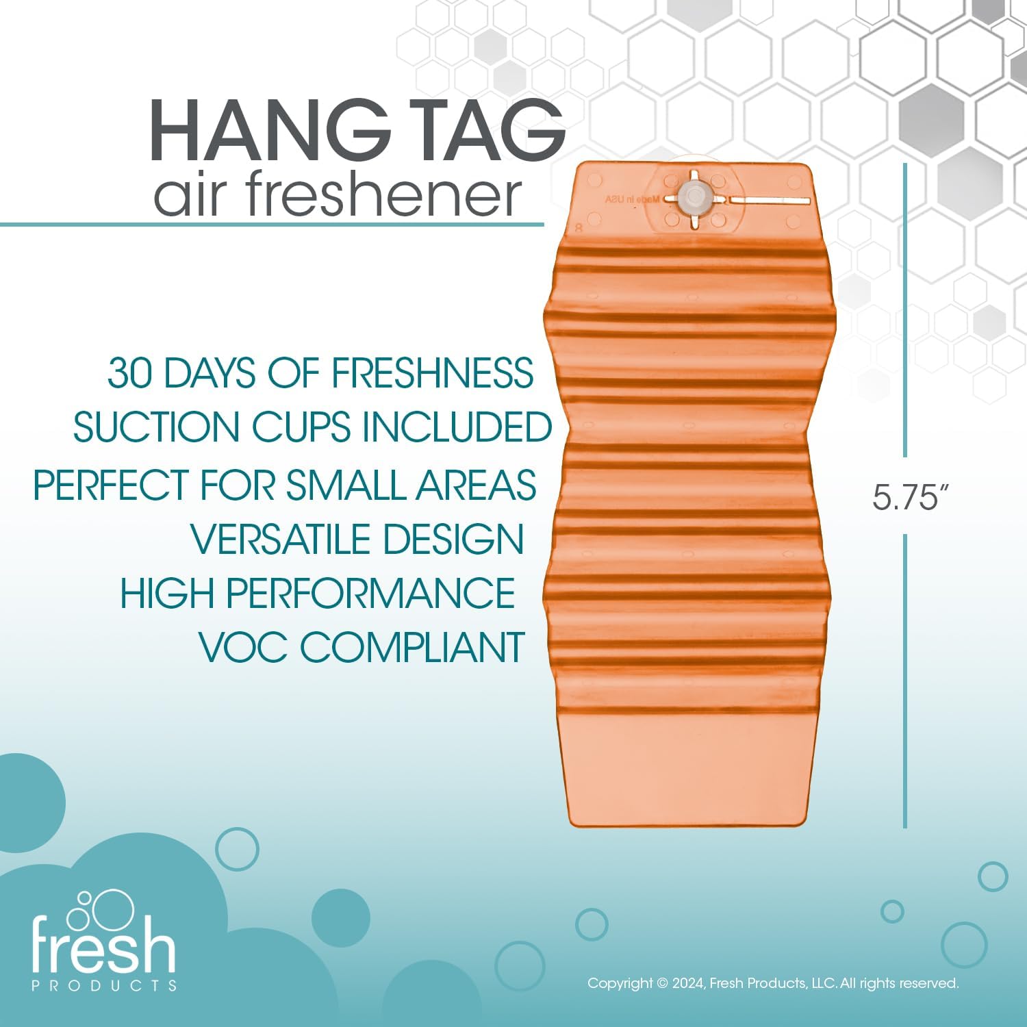 Fresh Products Hang Tag Air Freshener for Small Spaces Discreet Made with Natural Oils Suction Cup to Flat Surfaces Made in the USA Mango 12 pack Suction Cups Included