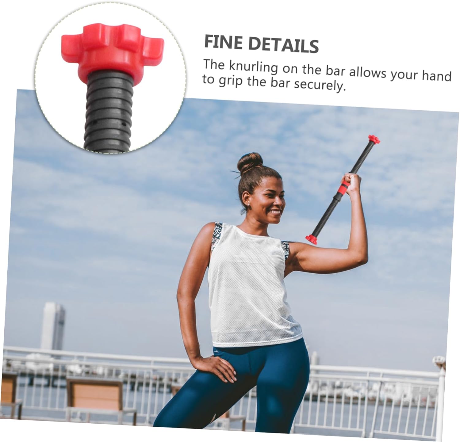 GARVALON 2pcs Dumbbell Bars Weight Lifting Handles with Spinlock Collars and Nuts for Strength Training Gym Workout Secure Knurled Grip Dumbbell Bar Set for Arms Shoulders Legs Random Color