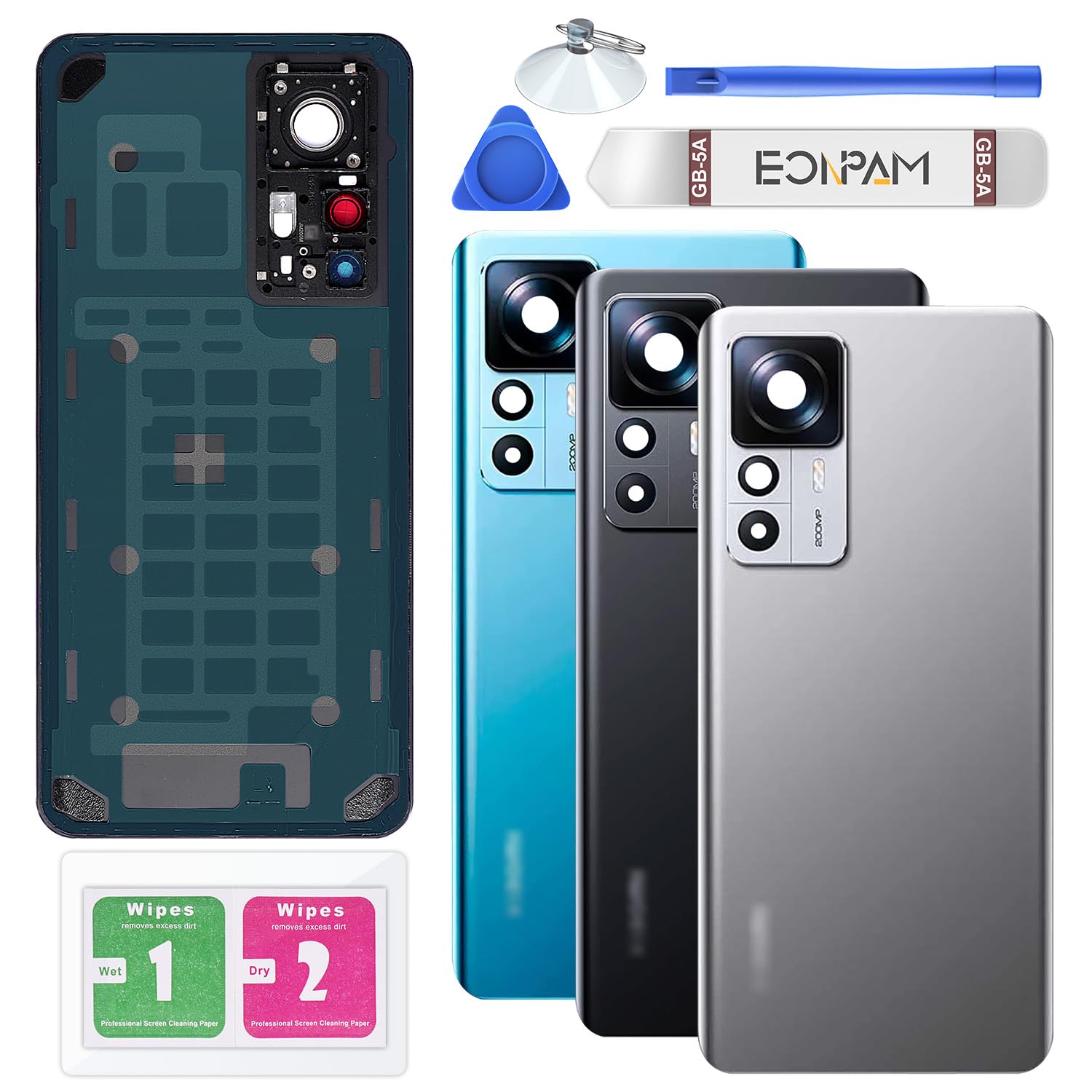 Xunzii 2 Pezzi Posteriore Vetro Temperato per Xiaomi 17 Pro Max con 1