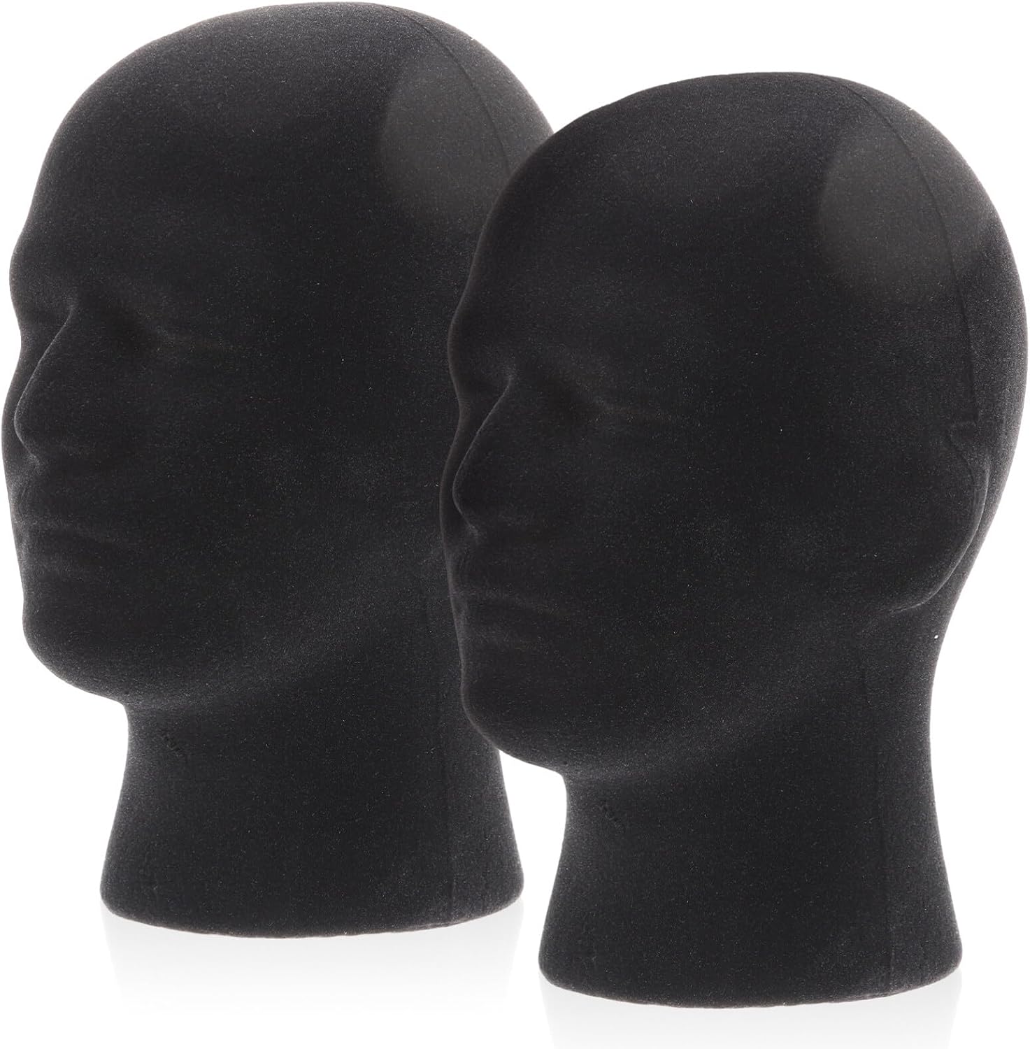 ULTECHNOVO Wig Head Stands, Mannequin Stand, 2pcs Male Wigs Display Mannequin Head Stand Model