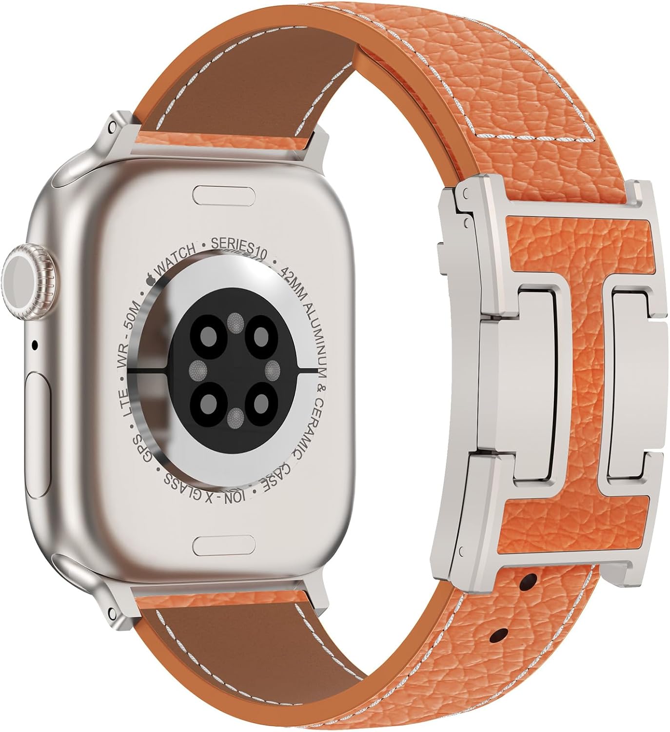 CHANCHY Leather Magnetic Watch Band Compatible with Apple Watch Bands 40mm 38mm 41mm 42mm 44mm 45mm 46mm, Top Grain Leather Dressy Band for Women Men iWatch Ultra SE3 Series 11/10/9/8/7/6/5/4/3/2/1