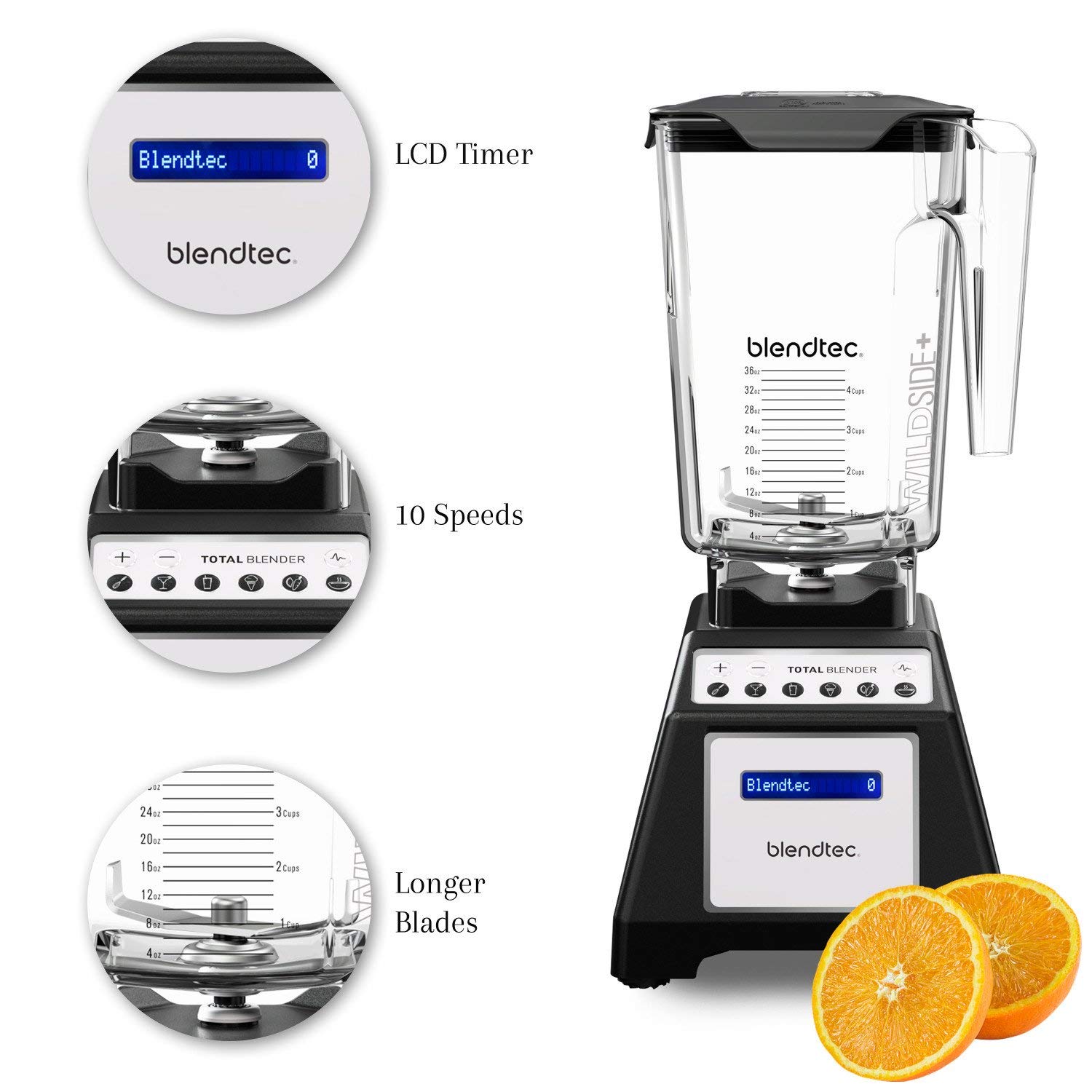 Blendtec Total Blender with WildSide+ Jar - Black | Amazon