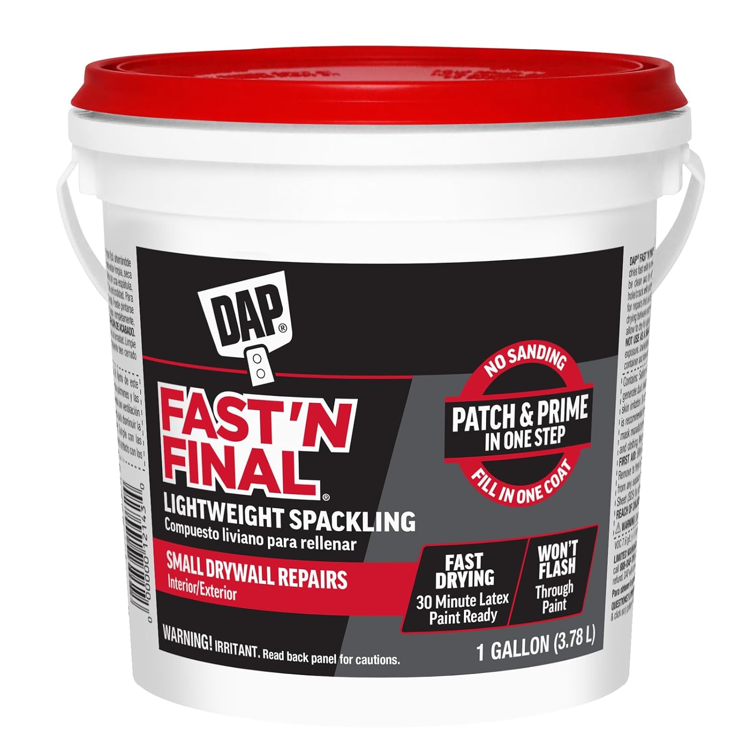 DAP Fast'N Final Lightweight Spackling, 1 gal, White