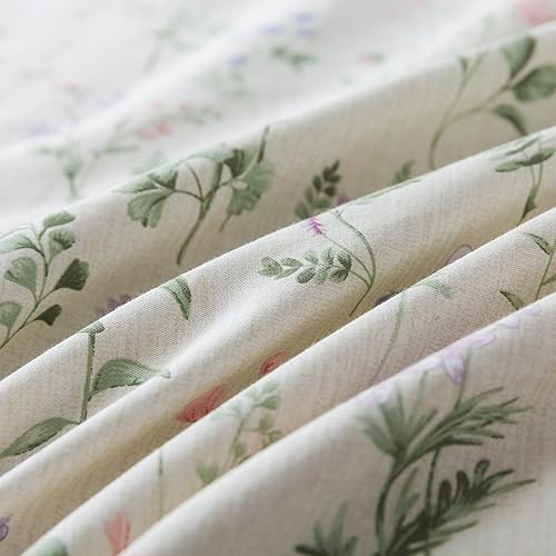 Miniatura 7 de HoneiLife Juego de funda de edredón Dover tamaño King, 100% algodón, funda de edredón floral, funda de edredón suave y transpirable con cierre de