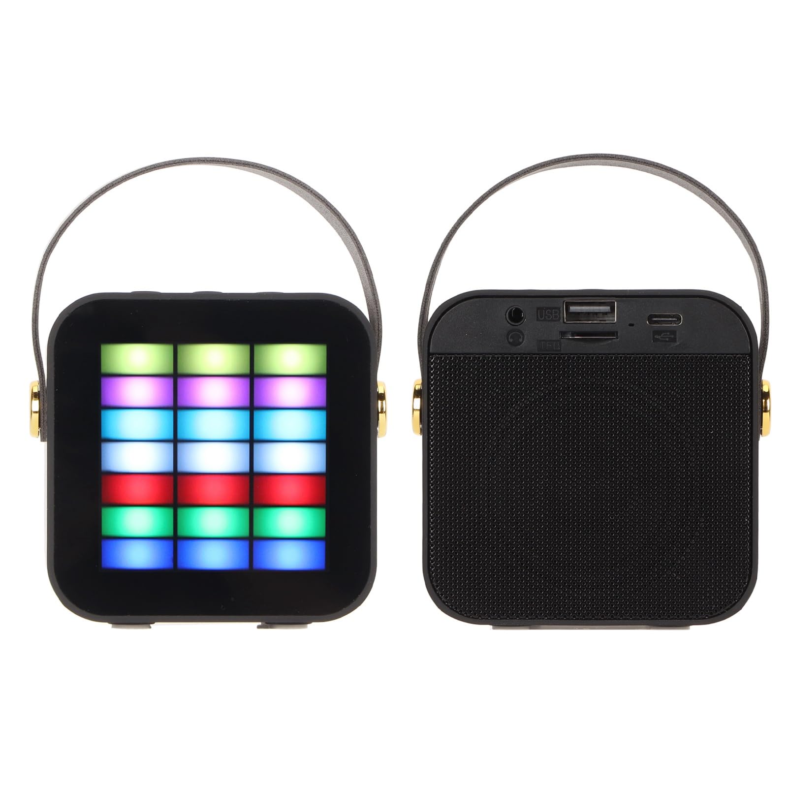 Septpenta Mini Karaoke per Bambini, Altoparlante Bluetooth Portatile, Effetti di Illuminazione a LED Altoparlante Bluetooth Wireless, con 2 Microfoni Wireless per Regali di Compleanno