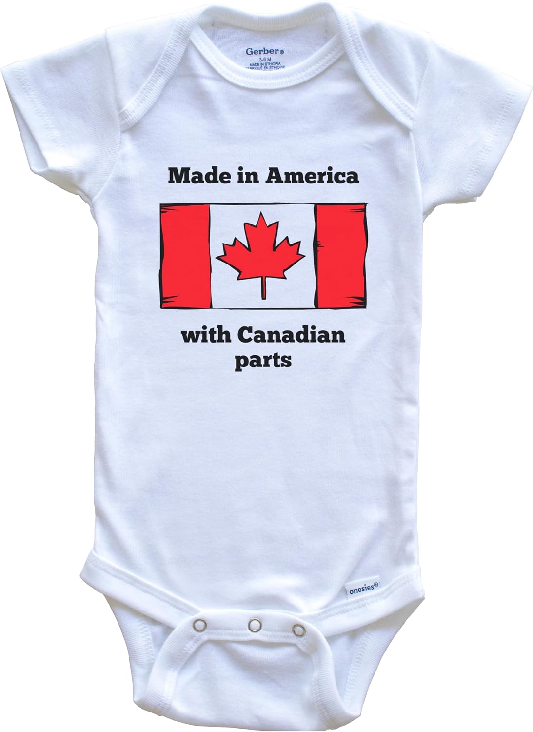 Canadian American Baby Bodysuit Bundle (3 Piece Set)