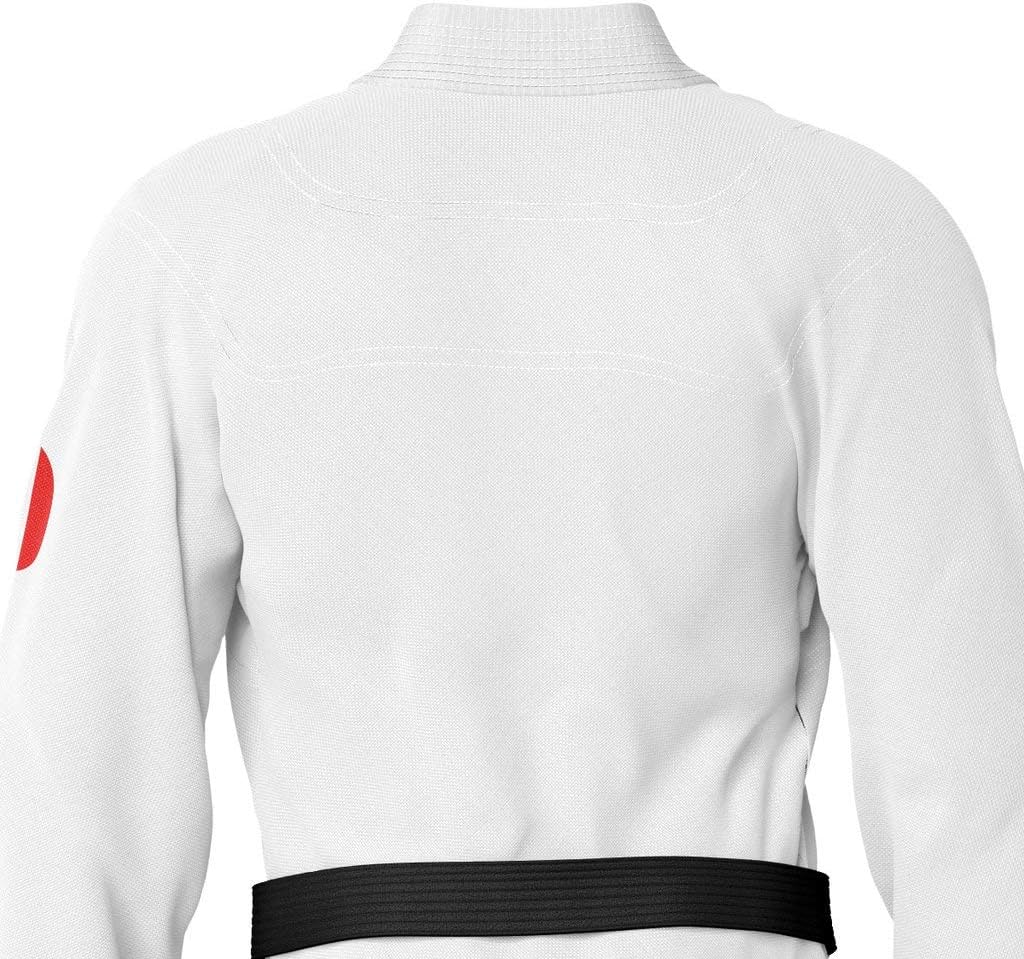 Premium Italian White Sublimation Brazilian Pearl Weave Jiu Jitsu Gi - Built in Rash Guard - with Rash Guard Lining (BJJ GI)