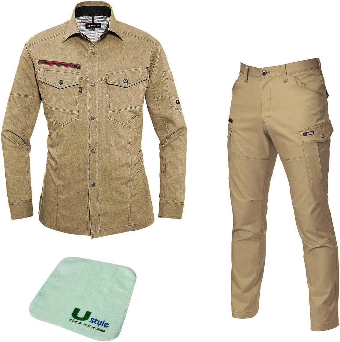 バートル 作業着 上下 2セット シャツ パンツ メンズ インディゴ